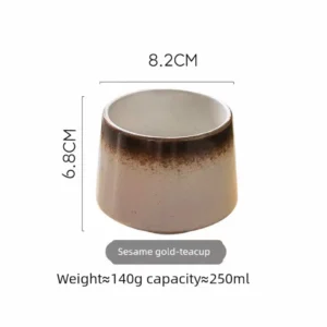 Retro Matcha Cup Latte Art Coffee Cup