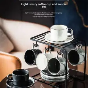 European- Style Exquisite Coffee Cup and Saucer Set